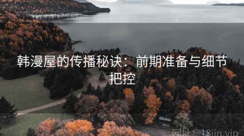 韩漫屋的传播秘诀：前期准备与细节把控
